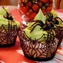 X12 Caissettes wrap Cupcake Halloween Toile d'araignée