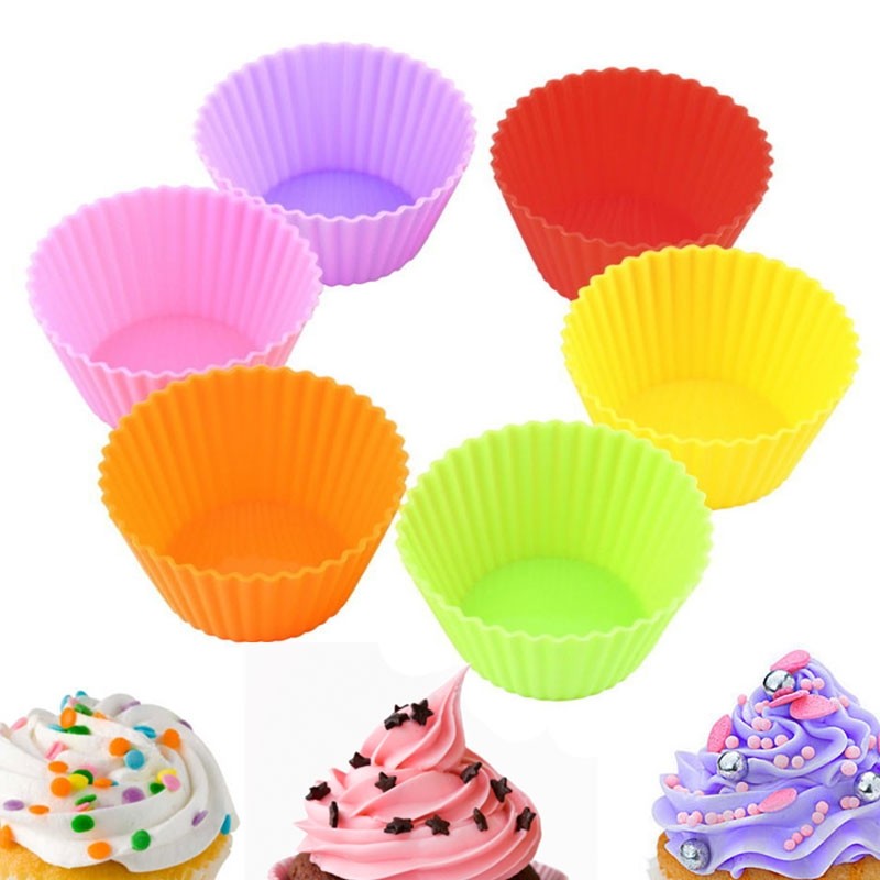 Moule Cupcake Silicone,Moules à Muffins RéUtilisables,Lot De 24 Moules à  Cupcakes Silicone,RéUtilisables Moules à Muffins,Moule Muffins  Silicone,Pour