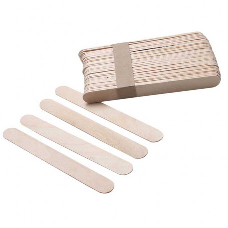 100 petits bâtonnets en bois pour glaces esquimaux 7cm - Silikomart